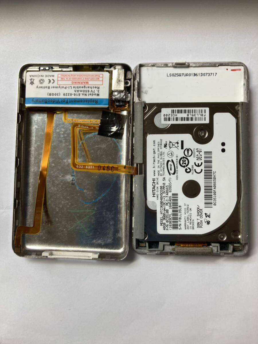 iPod classic 5世代 HDD30GB→ 新品40GB交換 新品バッテリー交換済み