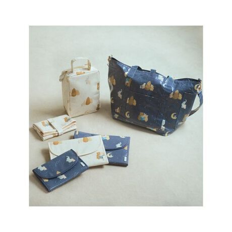 ジェラートピケ 星空アニマル柄 母子手帳ケース S クリーム ジェラピケ