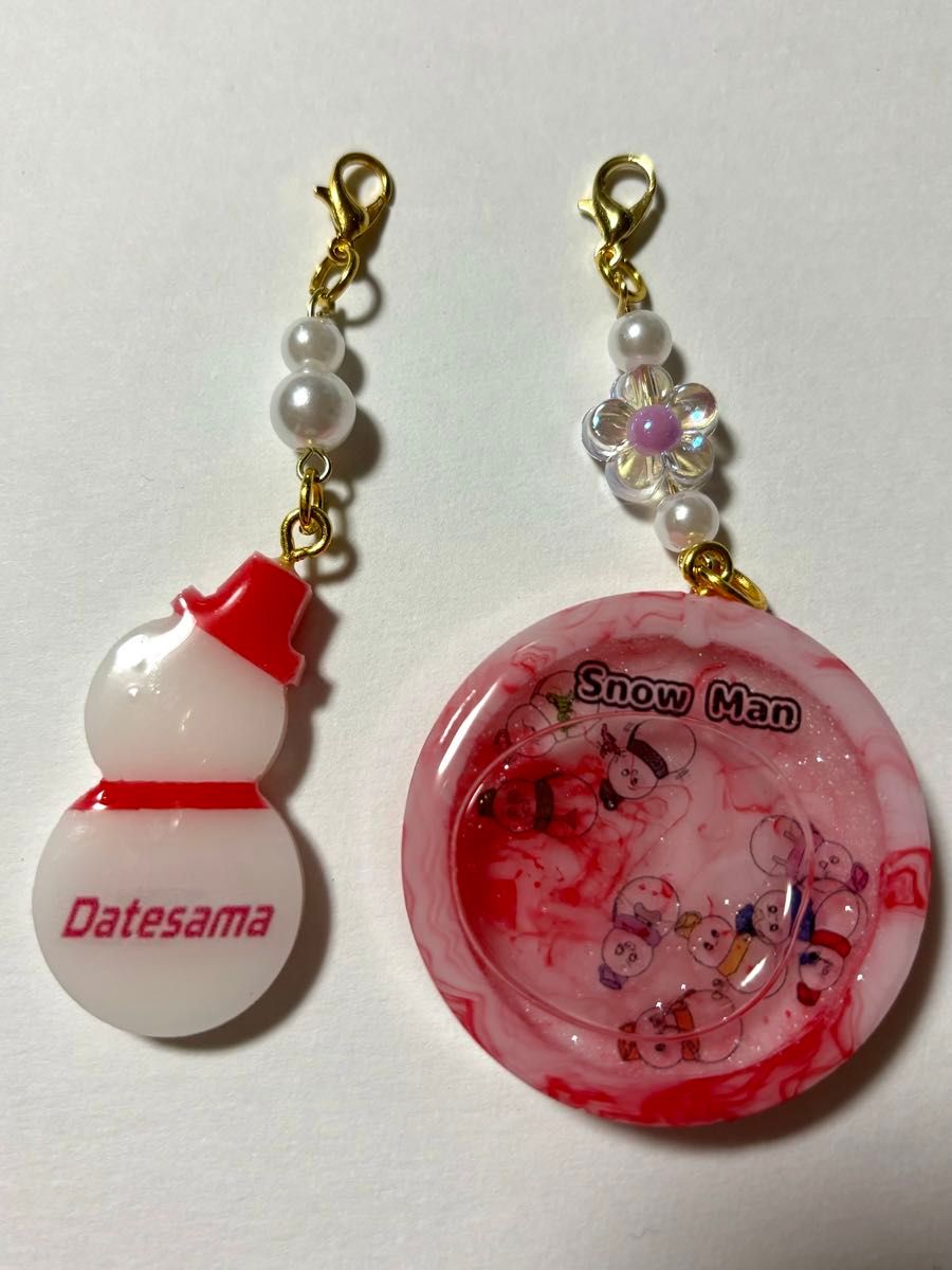 SnowMan レジンキーホルダー 丸シェイカー 雪だるま 宮舘涼太｜Yahoo