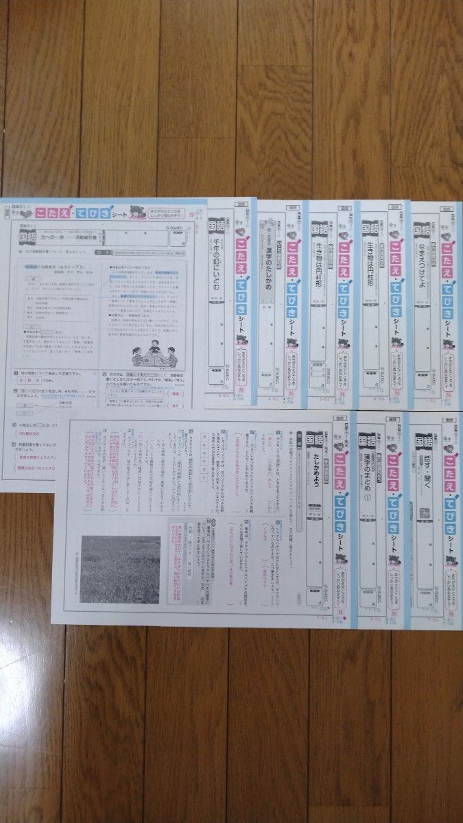 小学5年生 国語 カラーテスト こたえてびきシート 光村図書 ぶんけい