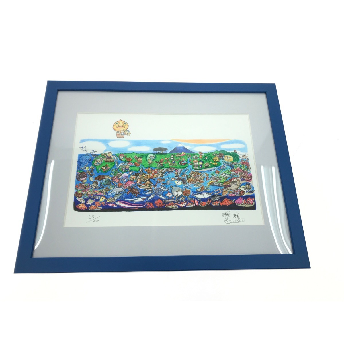 Yahoo!オークション - さかなクン『さかなクン気球にのって』版画 直