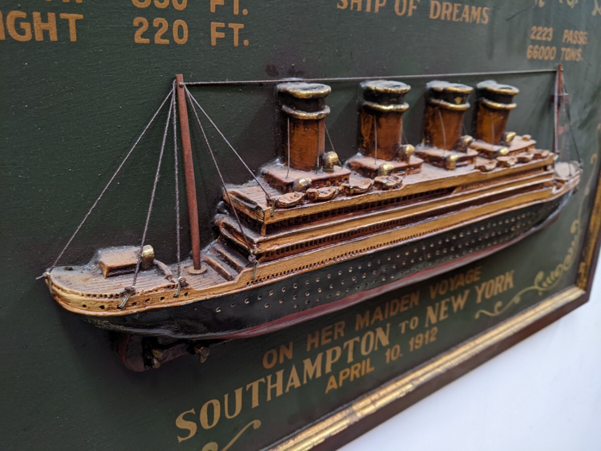 Yahoo!オークション - 壁飾り イギリス タイタニック号 豪華客船 木製