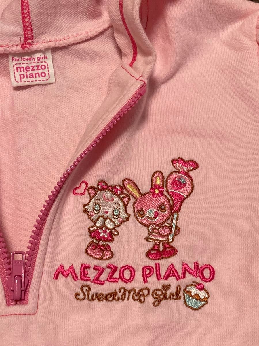 美品 130 メゾピアノ ワンピース 平成レトロ 女の子 ミミポポ 長袖