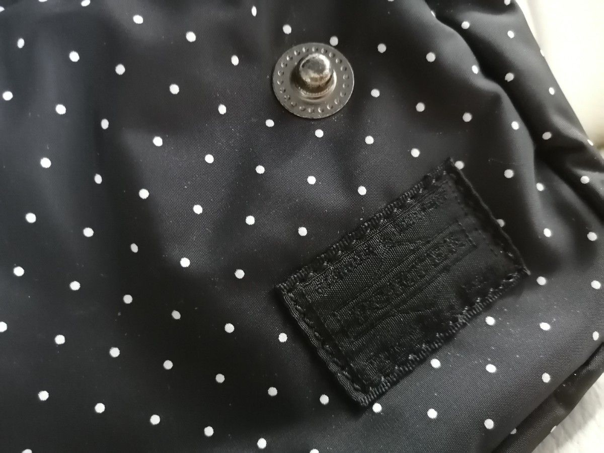 HEAD PORTER ヘッドポーター ショルダーバッグ 財布 ドット柄 黒