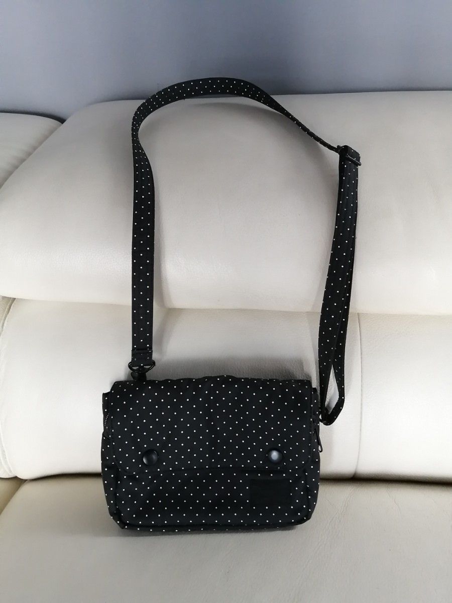 HEAD PORTER ヘッドポーター ショルダーバッグ 財布 ドット柄 黒