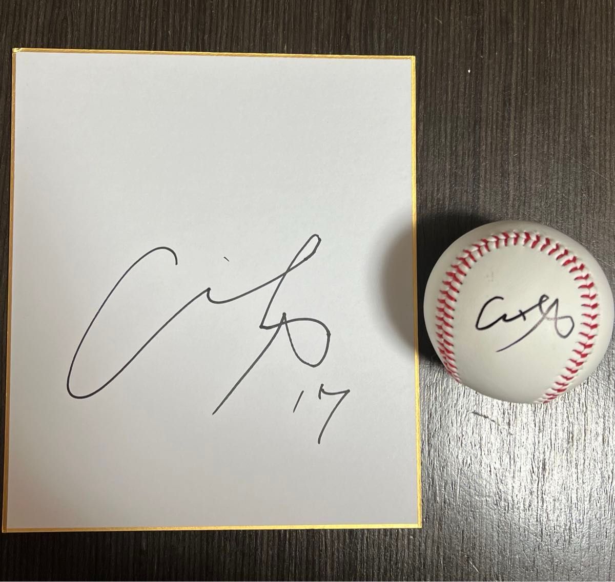 現ドジャース大谷翔平直筆サイン色紙とサインボールになります｜Yahoo