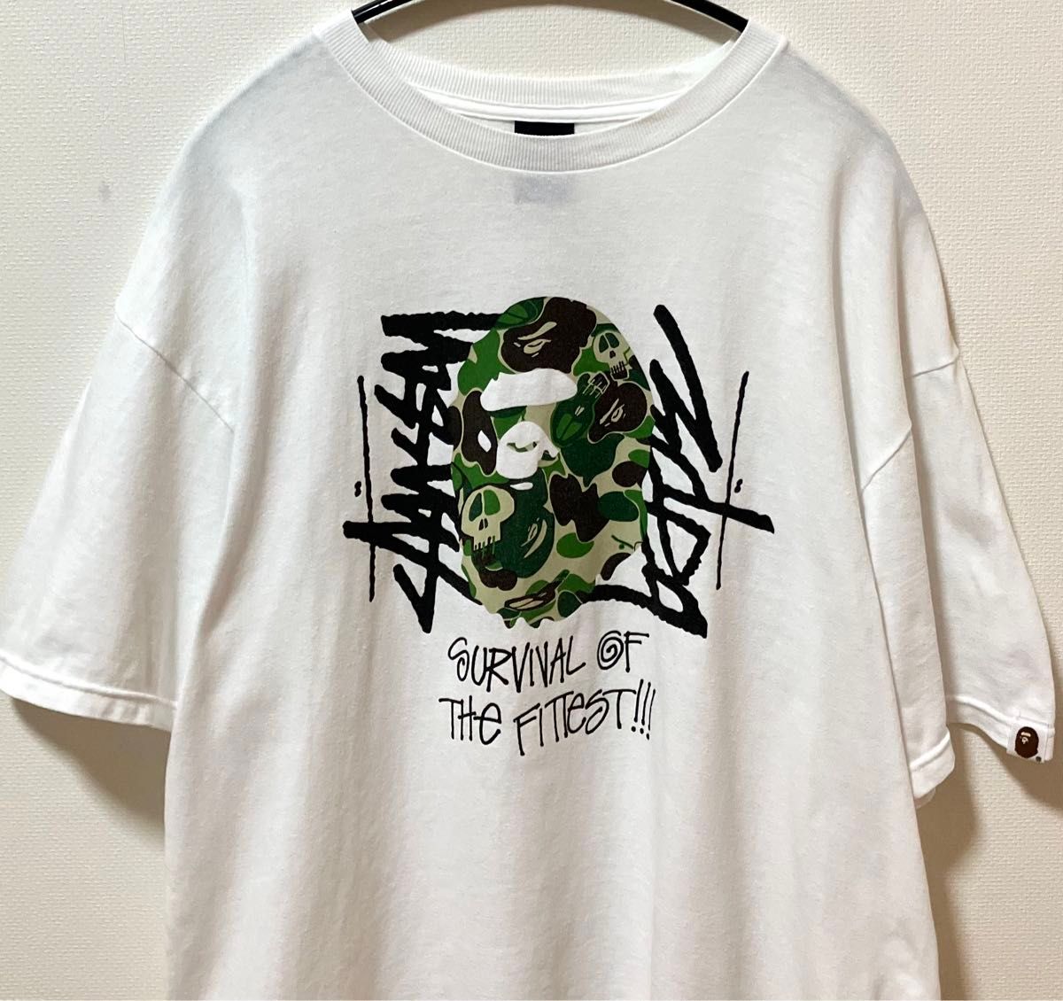 希少 STUSSY × A BATHING APE ステューシー×アベイシングエイプ コラボ