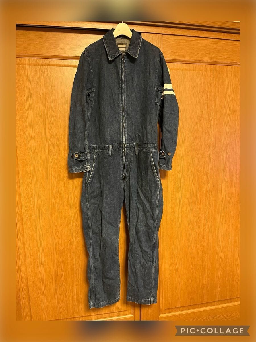 桃太郎ジーンズ デニム ジャンプスーツ 40 MOMOTARO JEANS 長袖