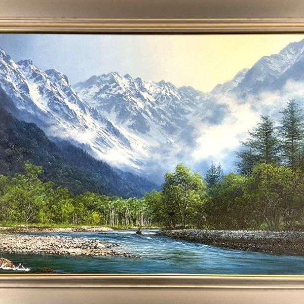 Yahoo!オークション - 真作 油彩 君島竜之介 『上高地』 10P・大型最高