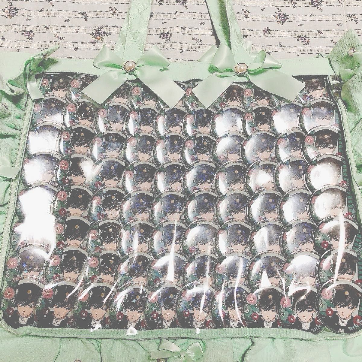 ブルーロック 缶バッジ 糸師凛 レトロモダン まとめ 痛バッグ トート