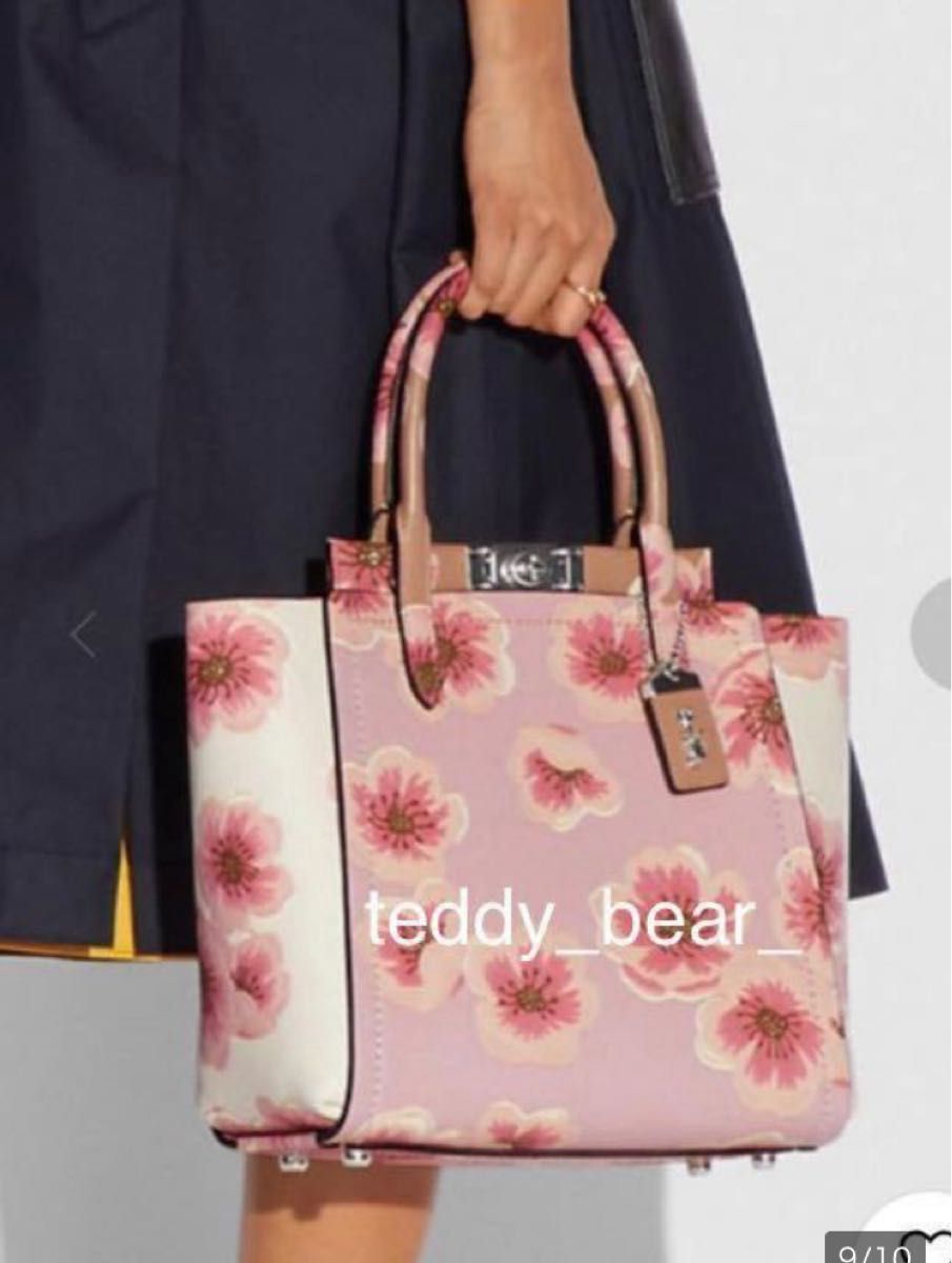 希少 新品 未使用 COACH コーチ 限定品 トループ トート ウィズ サクラ