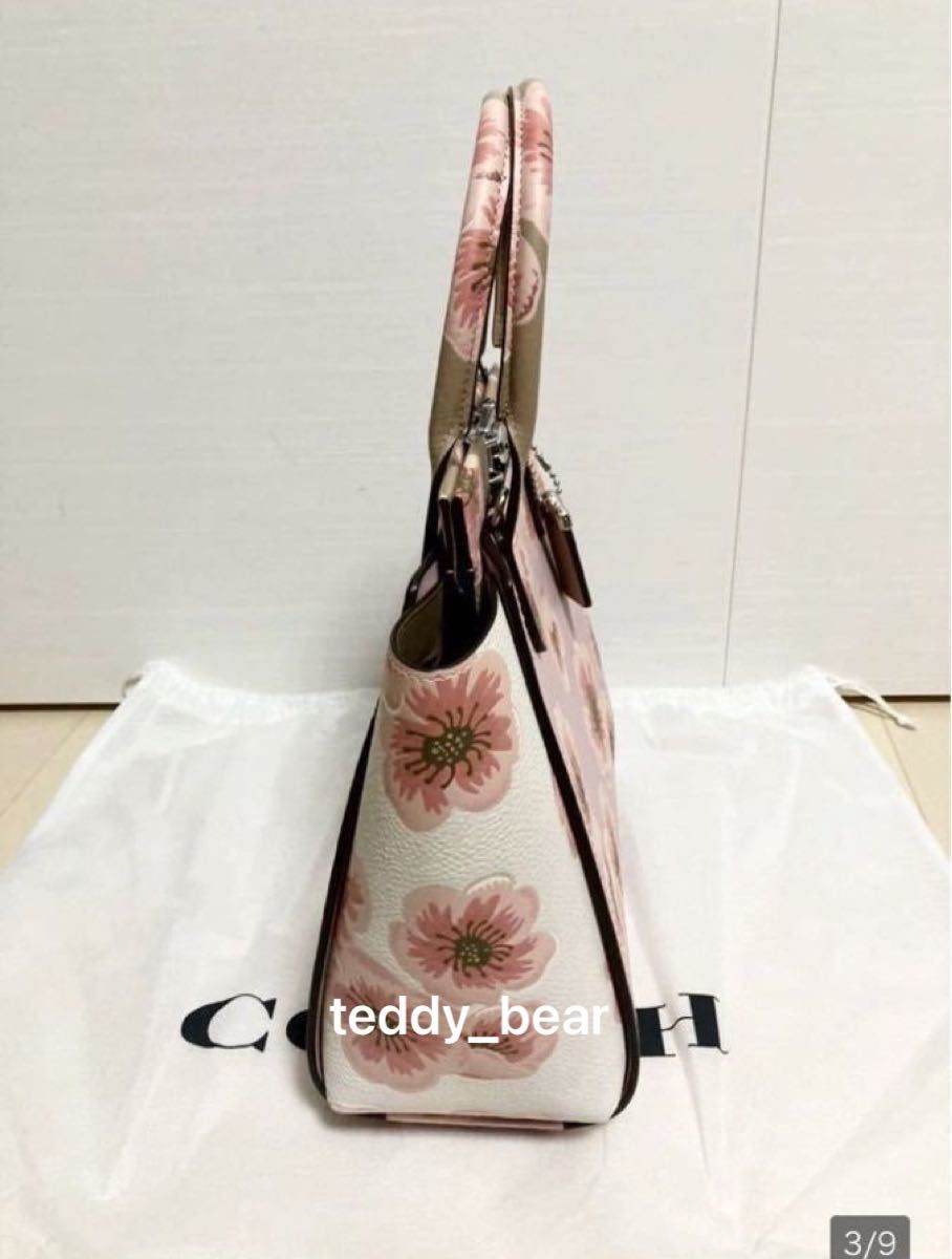 希少 新品 未使用 COACH コーチ 限定品 トループ トート ウィズ サクラ