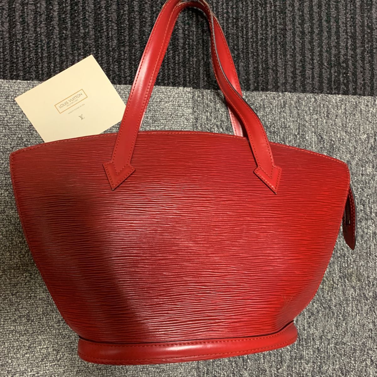 ルイヴィトン LOUIS VUITTON エピ サンジャック 赤 ハンドバッグ