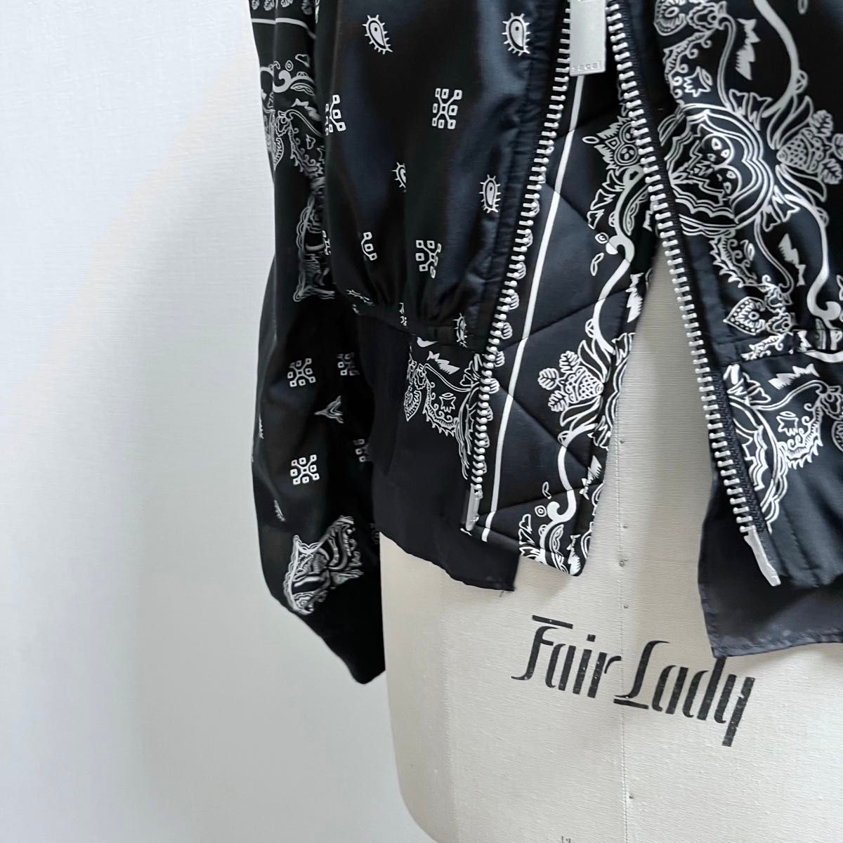 sacai サカイ ペイズリー柄ブルゾン 2019ss MA-1 ボンバージャケット