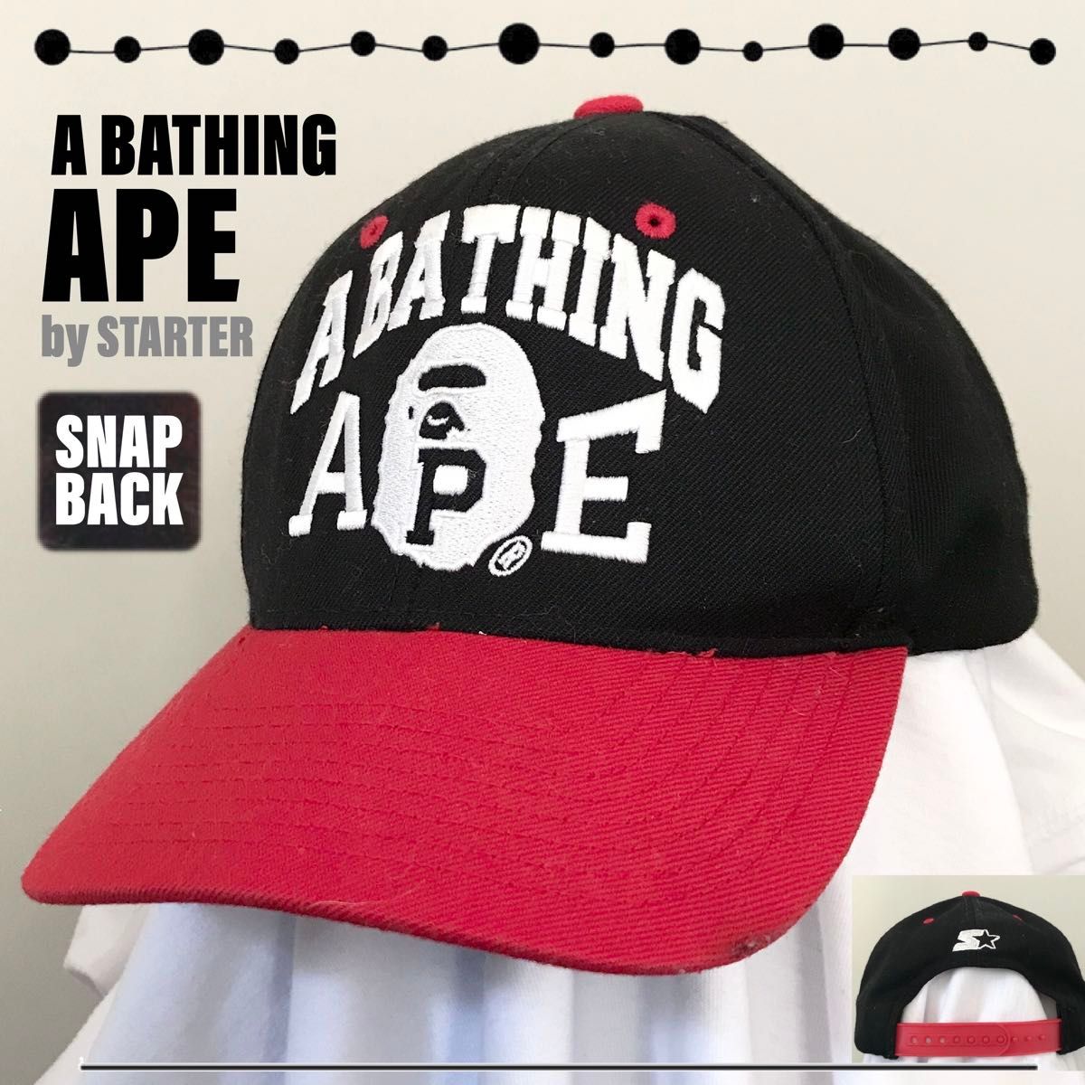 アベイシングエイプ/スターター A BATHING APE/STARTER スナップバック