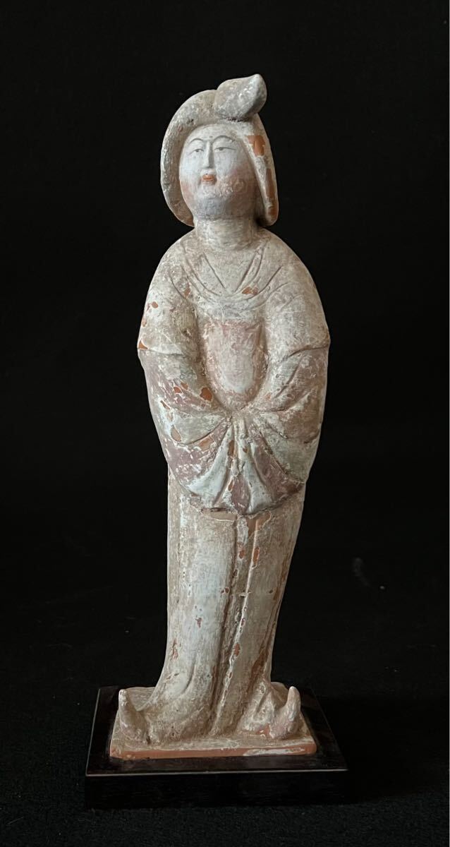 Yahoo!オークション - 中国美術 『加彩唐貴婦人俑』 中国美術 置物 古