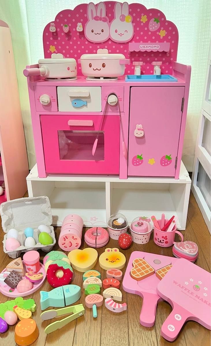 マザーガーデン Mother Garden うさもも キッチン セット 木製 木の