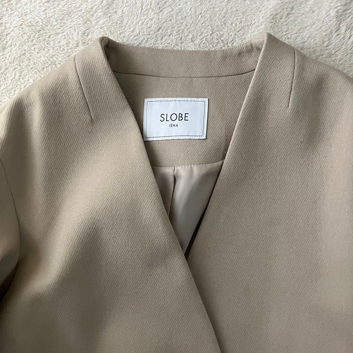 スローブイエナ PEダブルクロスVネックノーカラーコート｜Yahoo!フリマ