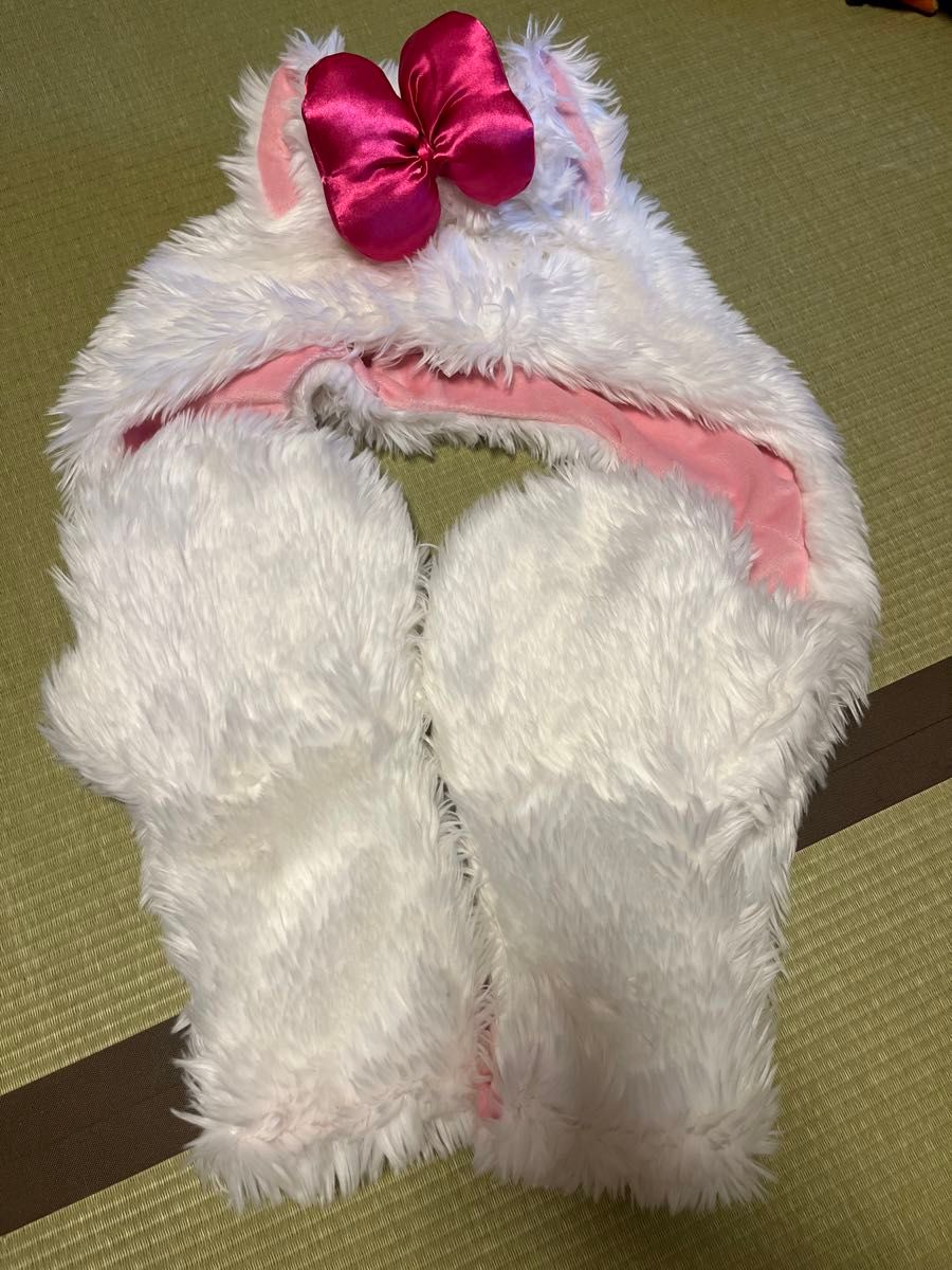 ディズニー マリーちゃん マフラーキャップ 被り物 手袋付き ファン