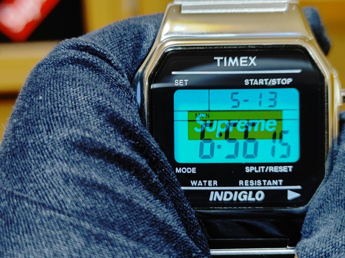 Supreme×Timex 19AW Silver デジタル腕時計 シュプリーム タイメックス