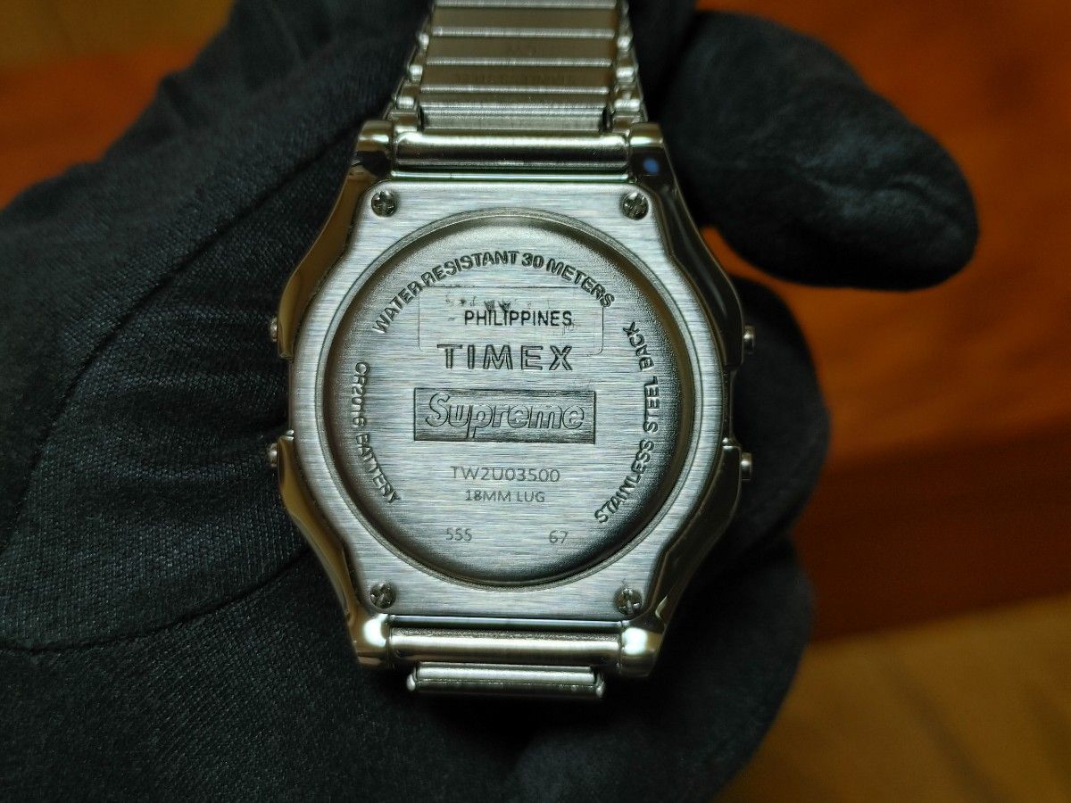 Supreme×Timex 19AW Silver デジタル腕時計 シュプリーム タイメックス