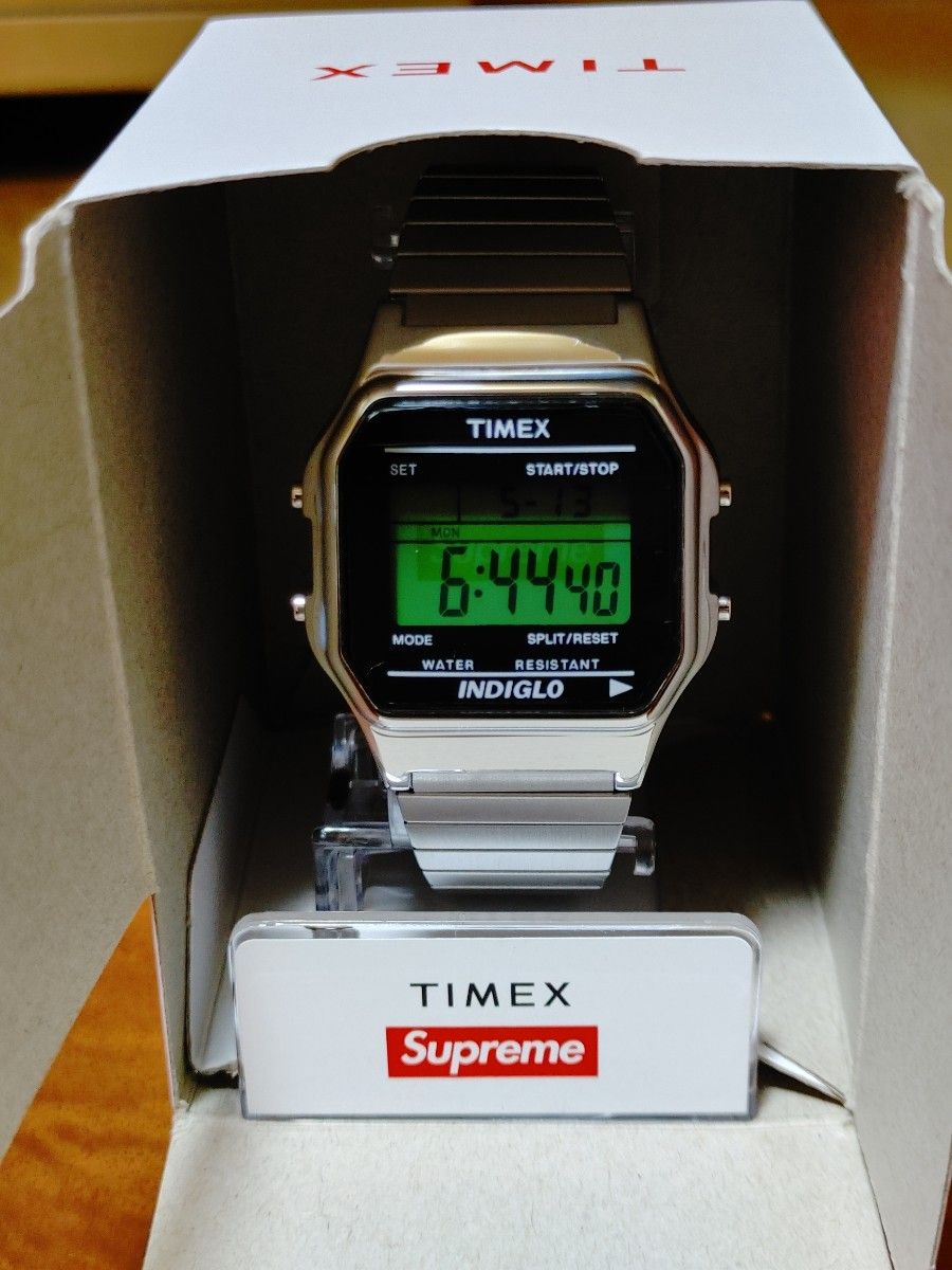 Supreme×Timex 19AW Silver デジタル腕時計 シュプリーム タイメックス