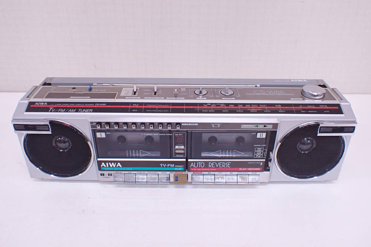 Yahoo!オークション - AIWA アイワ ラジカセ CS-W88 TV/FM/AM STEREO R
