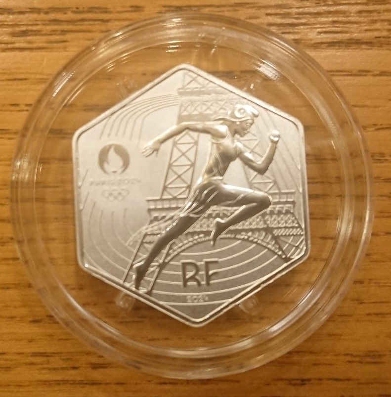 フランス パリ2024 オリンピック開催記念 六角形 10ユーロ リバース