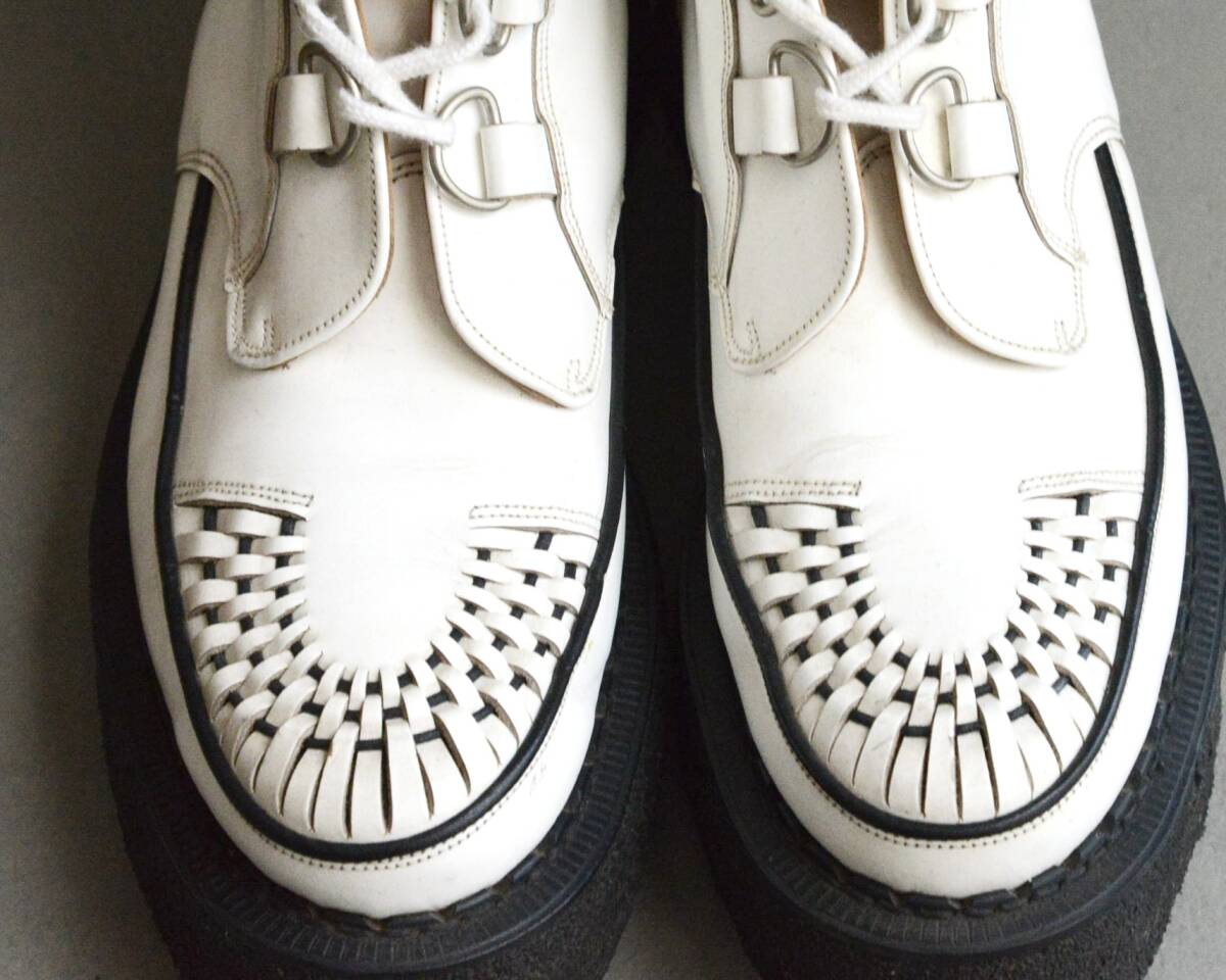 ジョージコックス ラバーソール ハイカット UK8 チャッカ 白 ホワイト