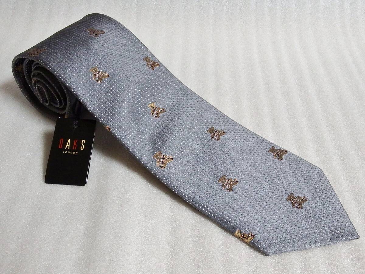 タグ付き未着用】 DAKS LONDON ダックス テディベア クマ柄 シルク