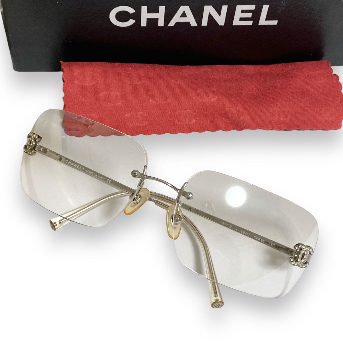 シャネル サングラス ラインストーン 4017-D c 159/61 62ロ17 120