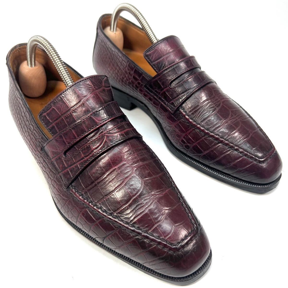 Berluti ベルルッティ クロコ型押し ローファー 革靴 レザー 4 23 5