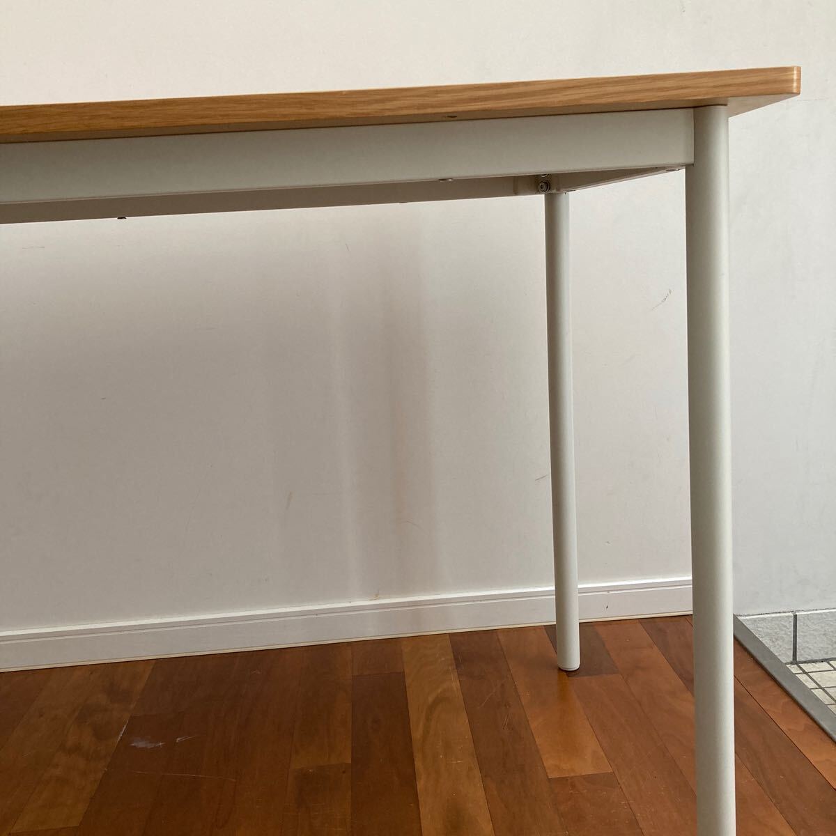 無印良品 オーク材天板 システムデスク 幅120cm スチール脚 テーブル