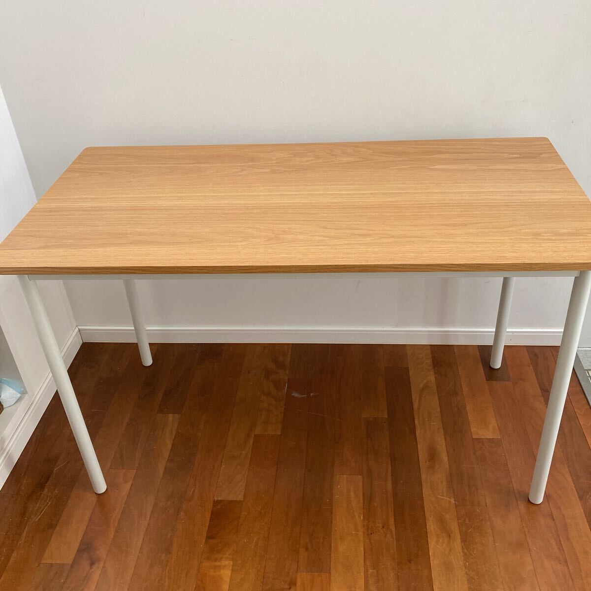 無印良品 オーク材天板 システムデスク 幅120cm スチール脚 テーブル