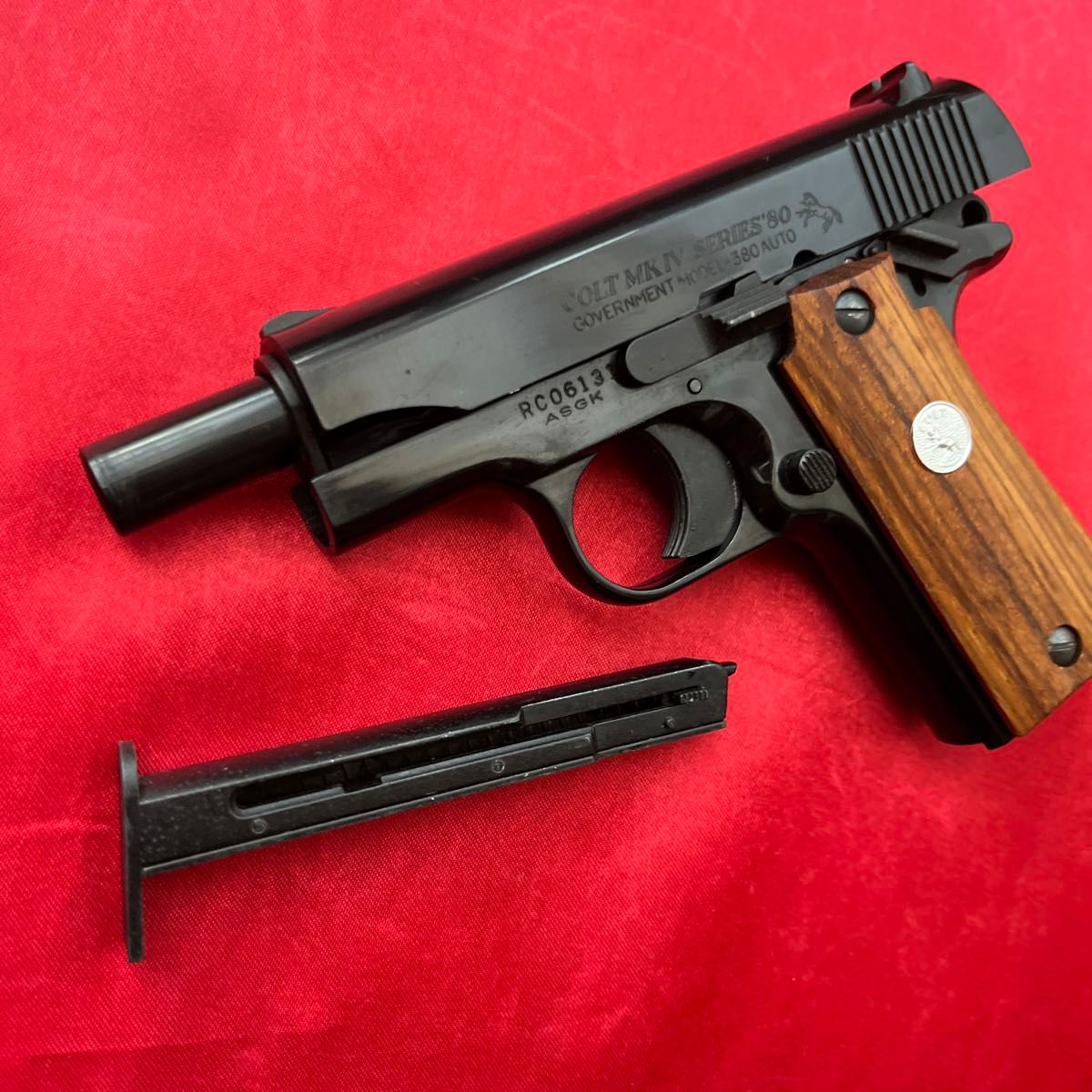 タナカ コルト380オート ウッドグリップ ブラック ガスブロ 絶版