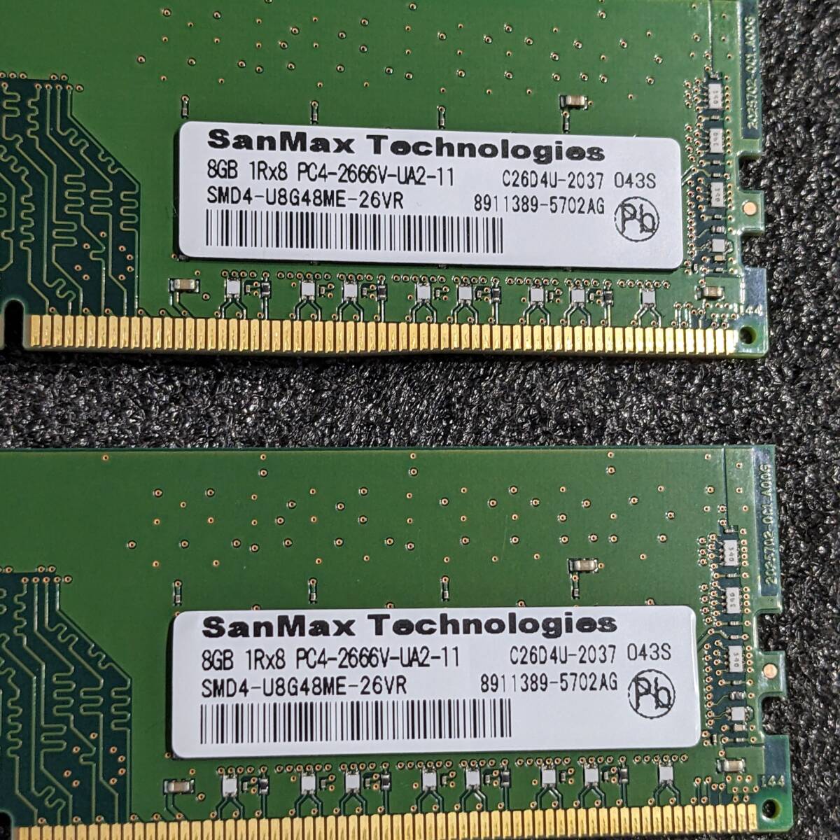 DDR4メモリ 16GB(8GB2枚組) SanMax(サンマックス) SMD4-U8G48ME-26VR