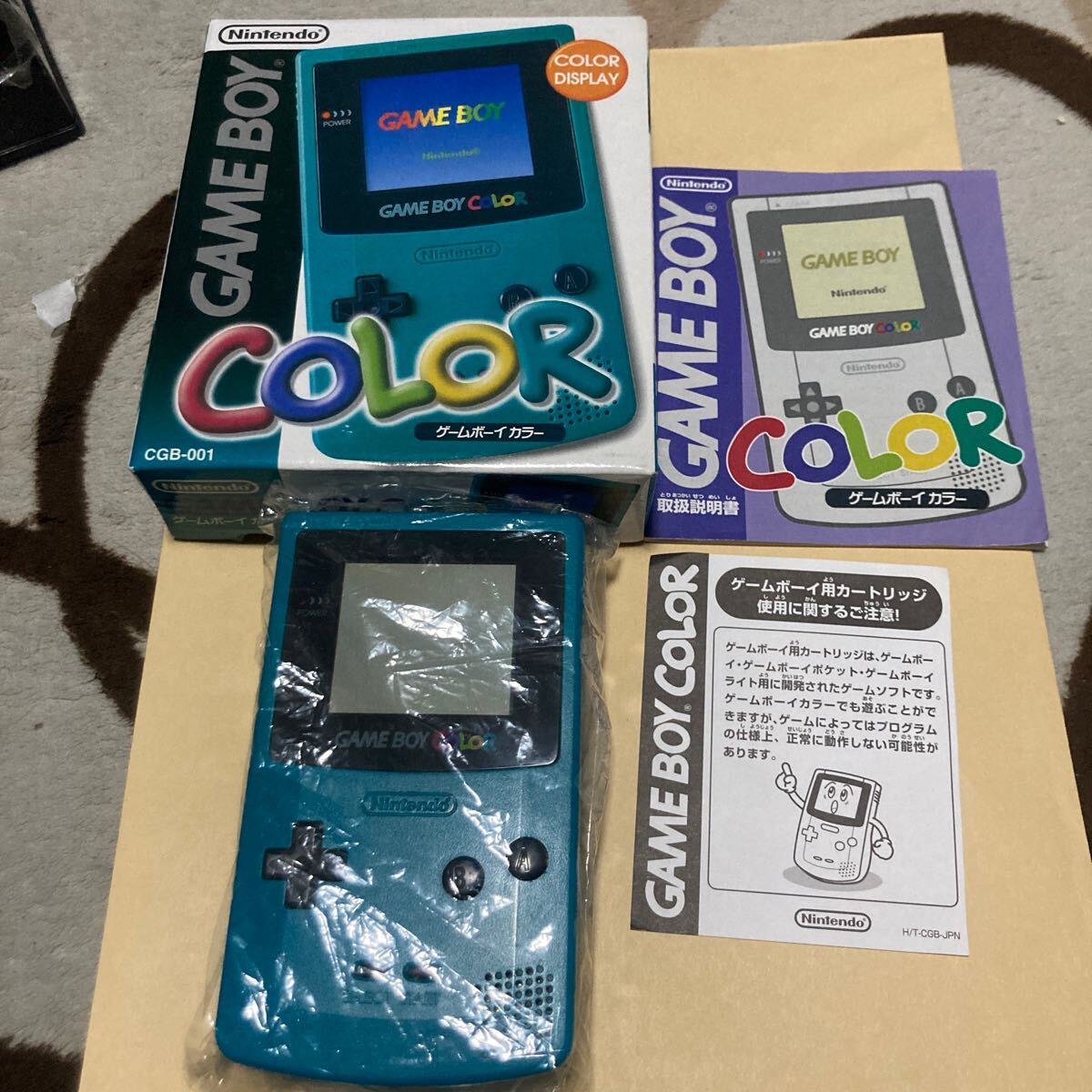 送料無料 GBC ゲームボーイカラー 本体 ブルー 箱 説明書付 CGB-001