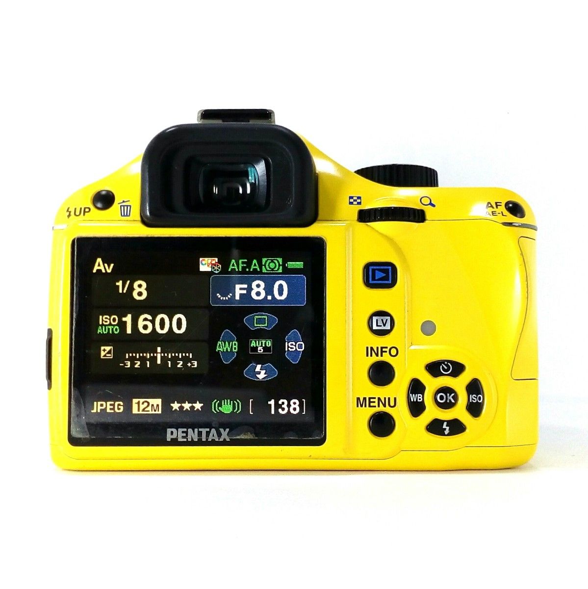 PENTAX K-x デジタル 一眼レフ カメラ iphone転送セット イエロー 完動