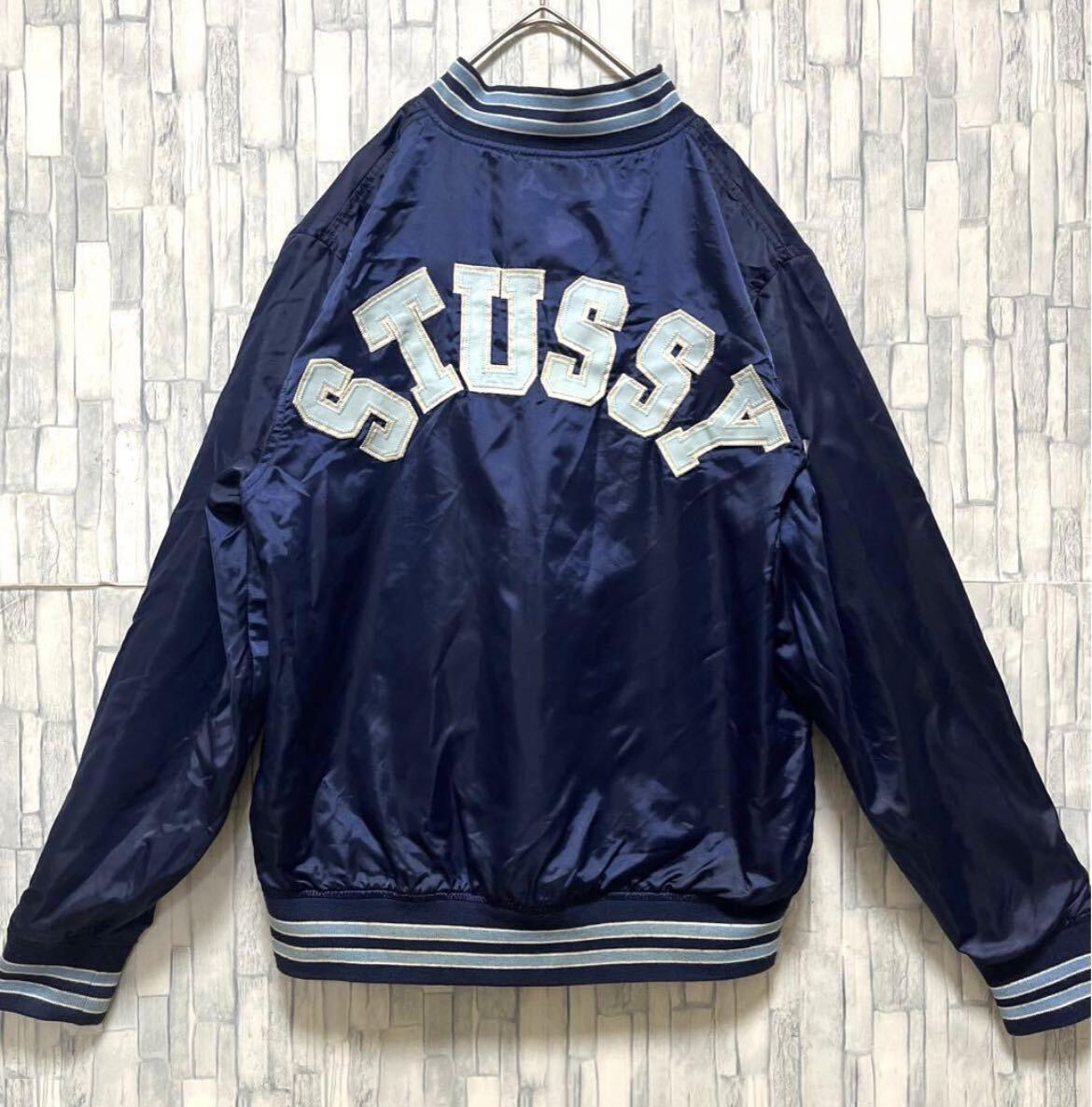 stussy オールド ステューシー 長袖 ナイロン スタジャン スカジャン