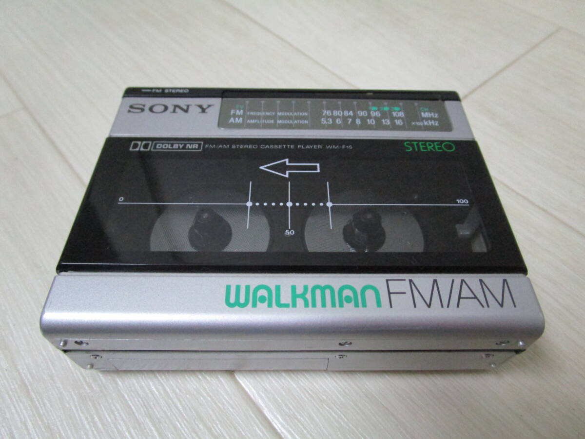 SONY WM-F15 カセットプレーヤーソニーブルーWALKMAN FM/AMラジオ付