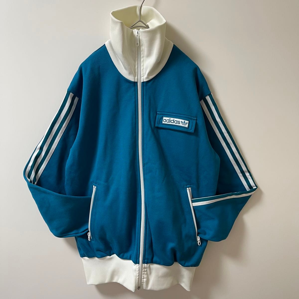 00s美品】アディダス刺繍トラックジャケット古着ジャージトップ