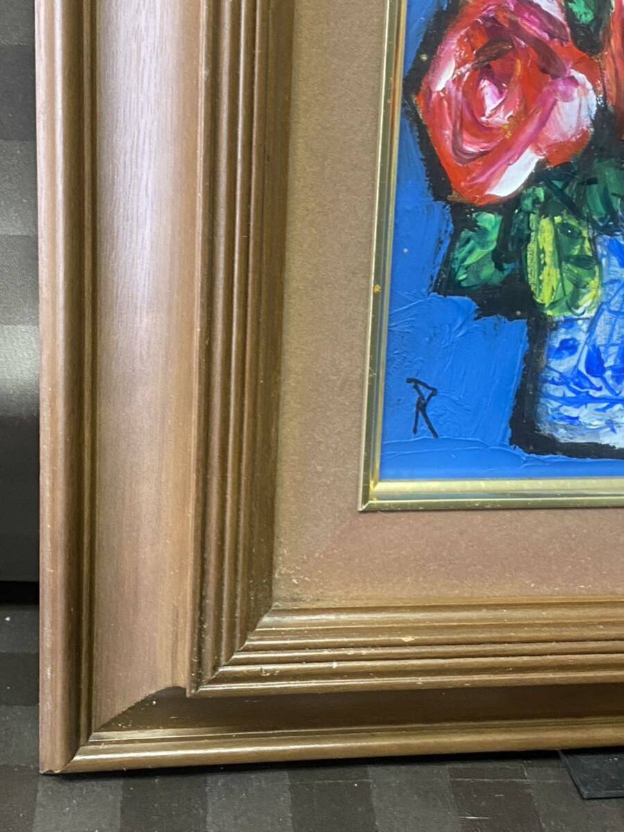 Yahoo!オークション - 真作 油彩画 油絵 中川力 【ばら 】 SM号 静物画