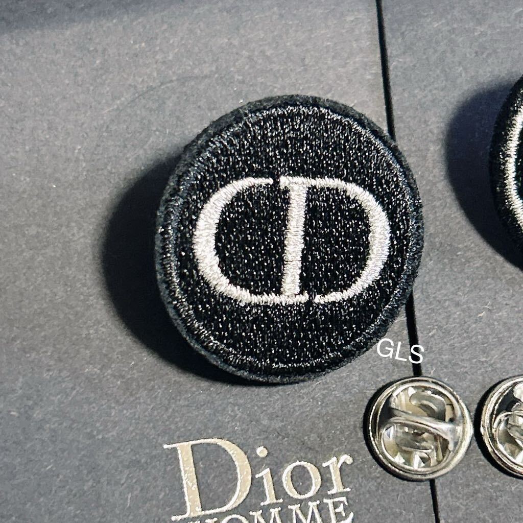 激レア 未使用本物 DIOR HOMME ピンバッジ 2つセット ブラック