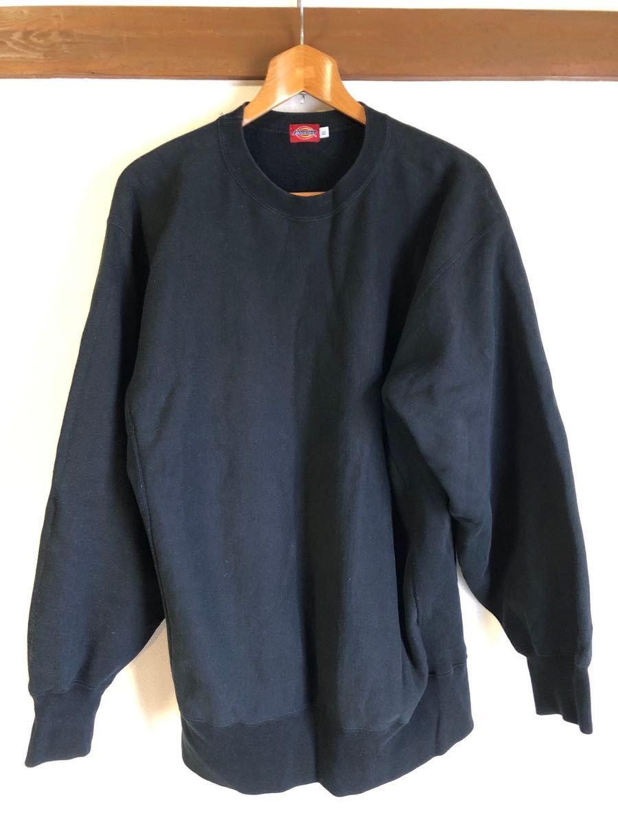 オールドディッキーズ スウェットシャツXLブラックリバースウィーブ