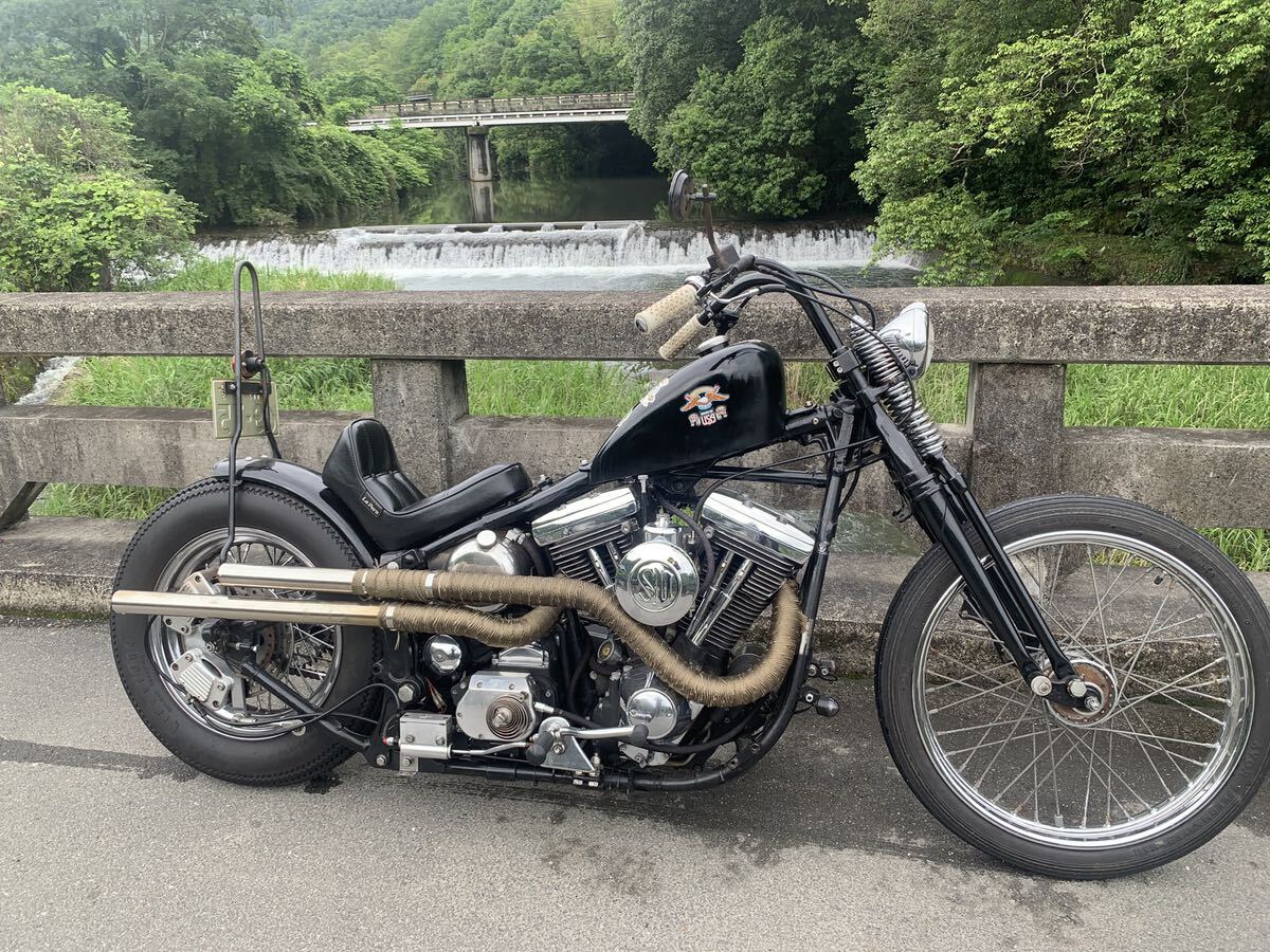 Yahoo!オークション - ハーレー ソフテイルエボ ワンオフショットガン