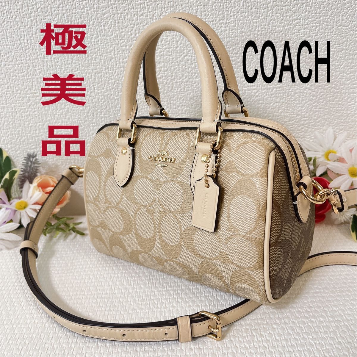 COACH コーチ ショルダーバッグ 2WAY ハンドバッグ シグネチャー ミニ