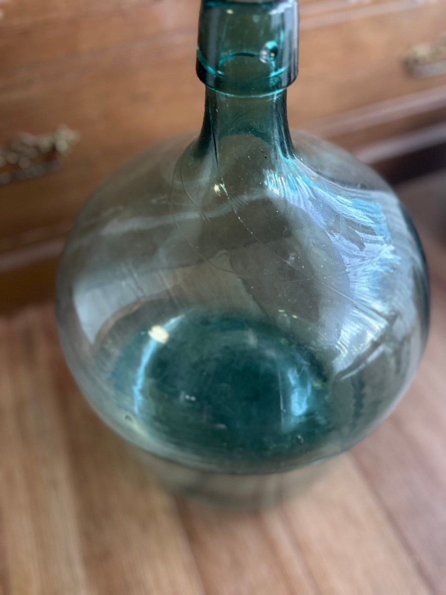 デミジョンボトル 花瓶 ガラス瓶 気泡 花器 昭和レトロ インテリア