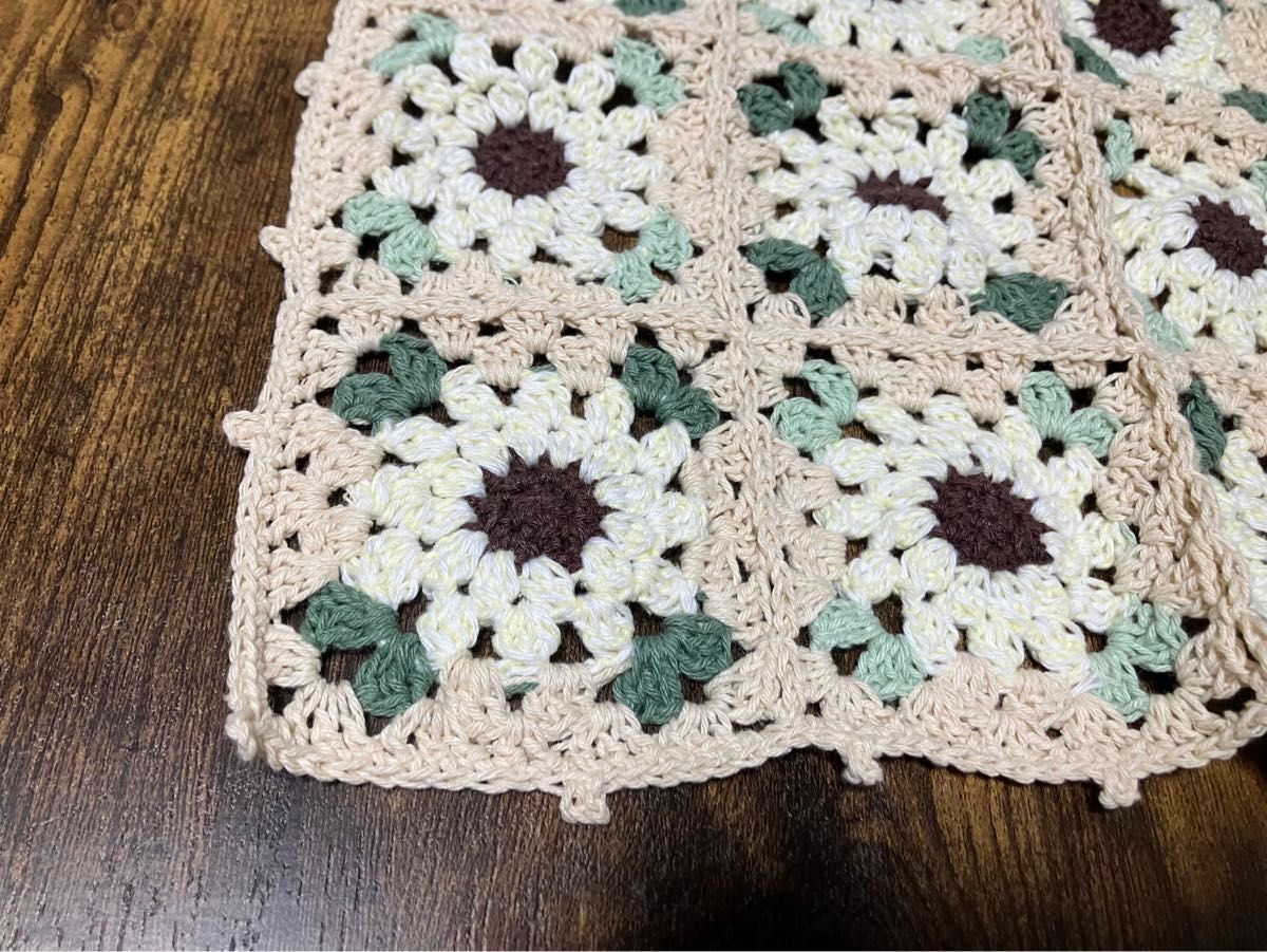 マルチカバー ひまわり モチーフ編み 韓国風 ハンドメイド｜Yahoo