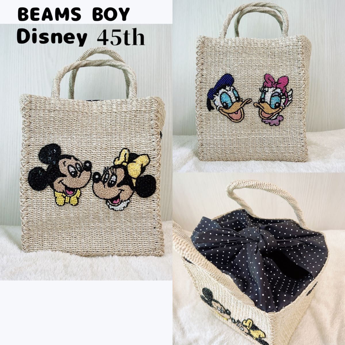 限定品】BEAMS BOY Disneyミッキーミニー45th別注かごバッグ