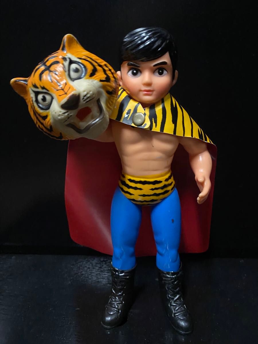 タイガーマスク ソフビ 中嶋製作所 面取れ スタンダードサイズ 当時物